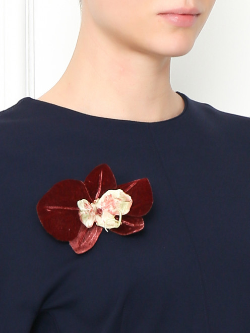 Брошь из текстиля в форме цветка - МодельВерхНиз