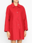 Пальто из смешанной шерсти на пуговицах с карманами Red Valentino  –  МодельВерхНиз