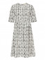 Платье-миди из хлопка с узором S Max Mara  –  Общий вид