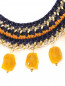 Ожерелье на цепи с отделкой из нитей и янтаря Inga Kazumyan  –  Деталь