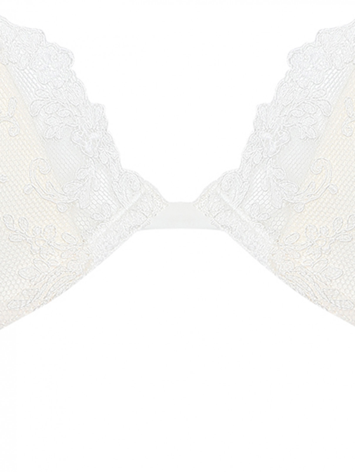 Бюстгальтер из сетки с вышивкой La Perla  –  Деталь  – Цвет:  Белый