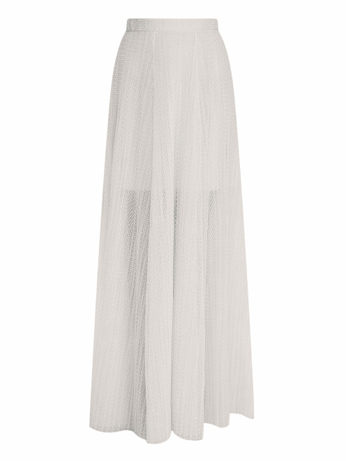 Полупрозрачная юбка-макси с узором "горох" - Общий вид