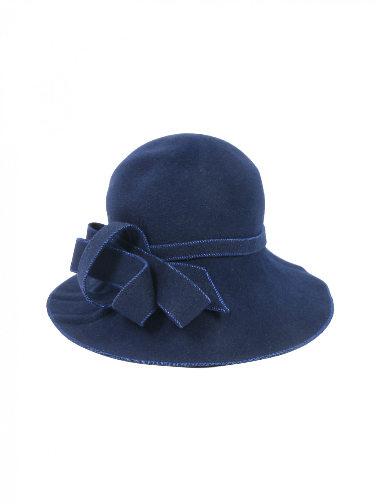 Шляпа из шерсти с декором Marni  –  Общий вид  – Цвет:  Синий
