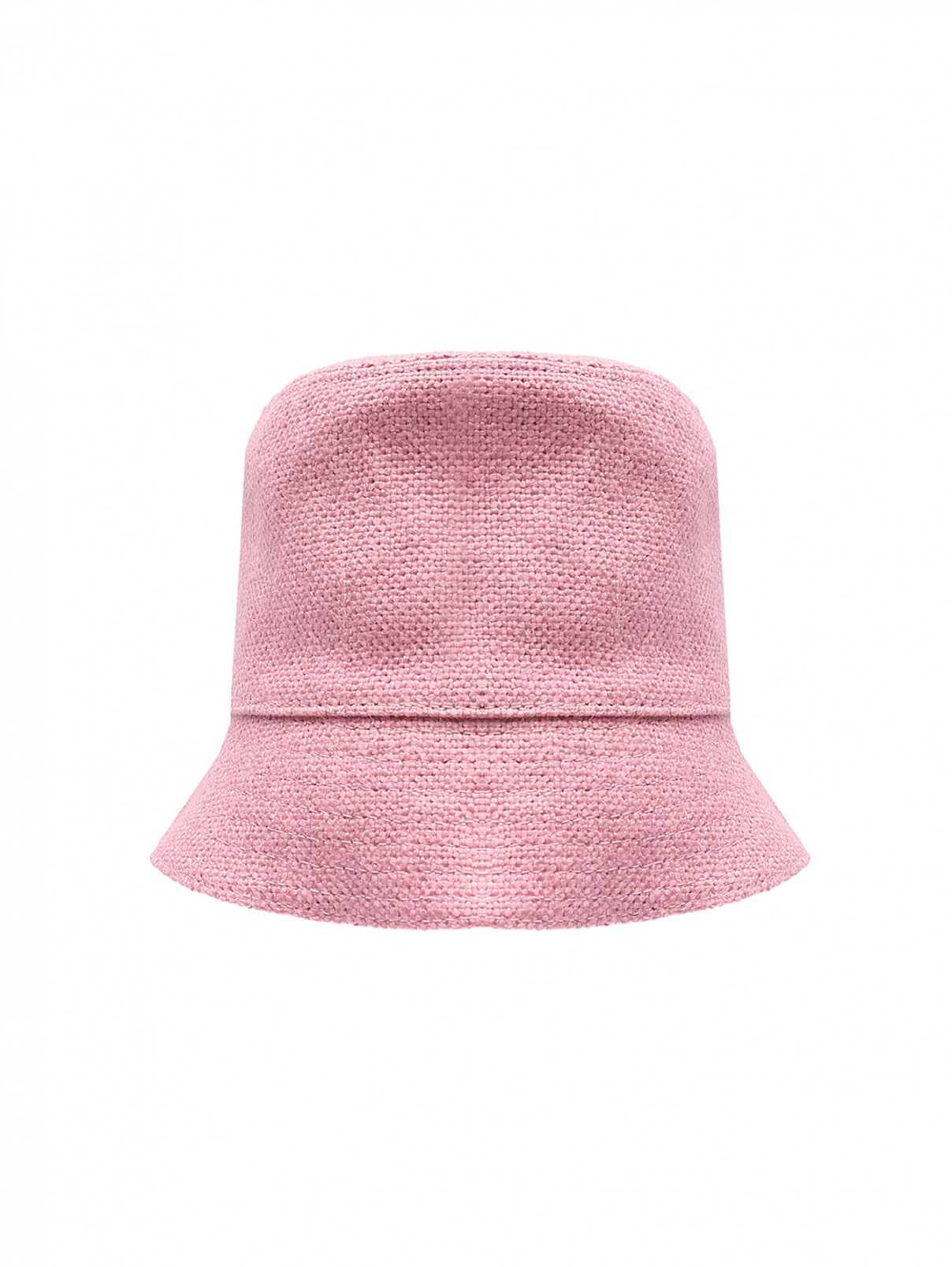 Панама из смешанного льна с вышивкой Ermanno Scervino  –  Обтравка2  – Цвет:  Розовый