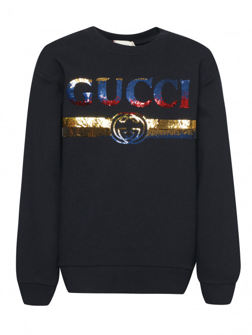 Свитшот удлиненный с пайетками Gucci - Общий вид