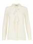Блуза из шелка с воланом Moschino Cheap&Chic  –  Общий вид