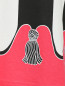 Футболка из хлопка с узором "полоска" и вышивкой Moschino Boutique  –  Деталь1