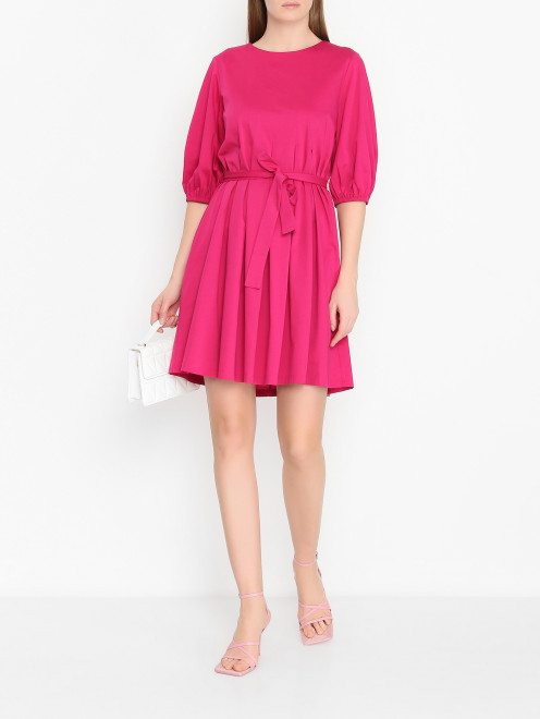 Однотонное платье из хлопка Weekend Max Mara - МодельОбщийВид