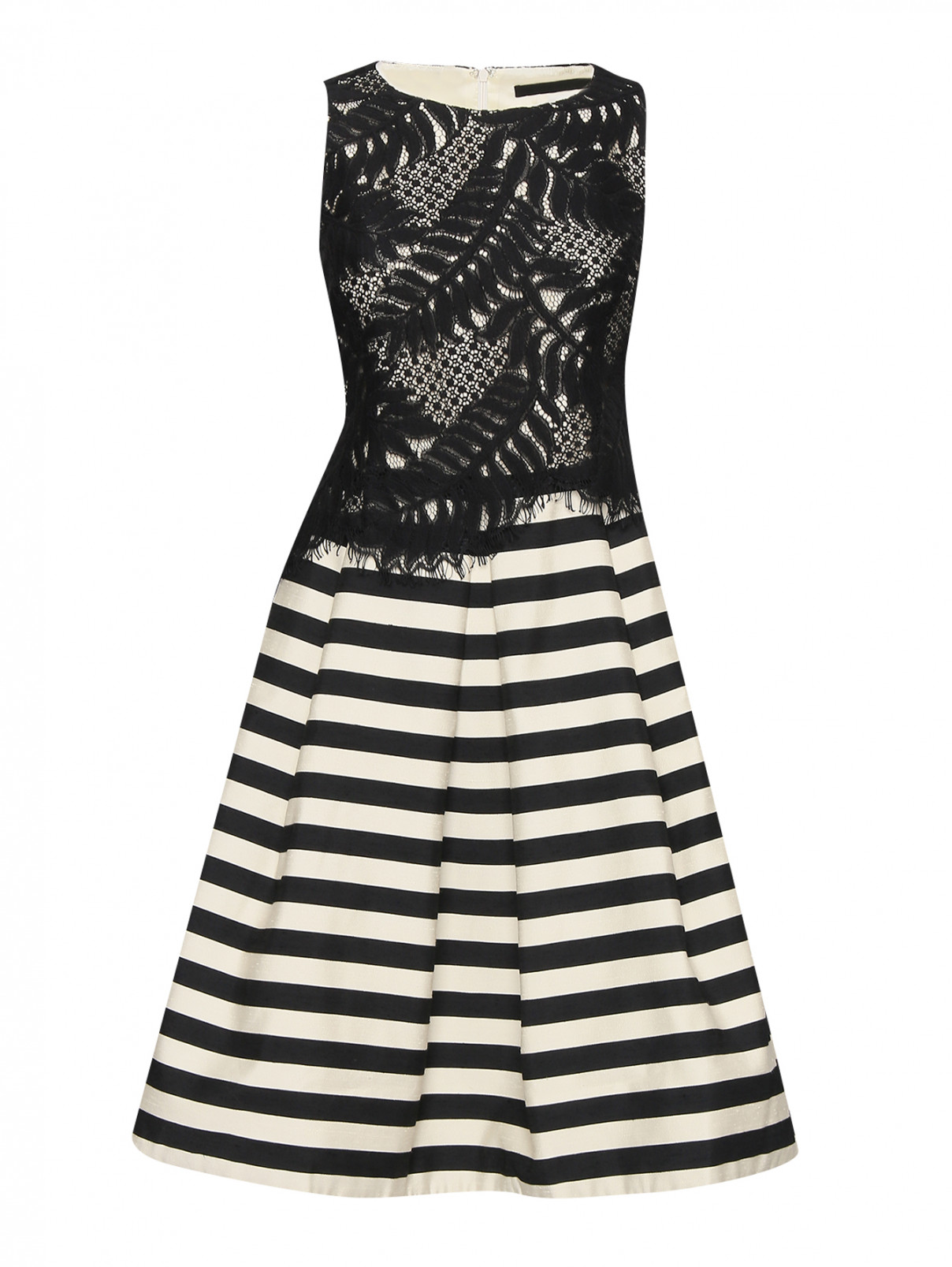 Комбинированное платье с узором полоска Seventy  –  Общий вид  – Цвет:  Мультиколор