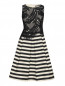 Комбинированное платье с узором полоска Seventy  –  Общий вид