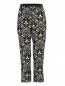 Укороченные брюки из шелка с цветочным узором Tara Jarmon  –  Общий вид