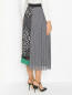 Плиссированная юбка-миди с контрастными вставками Marina Rinaldi  –  МодельВерхНиз1