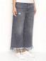 Укороченные джинсы с бахромой Marina Rinaldi  –  МодельВерхНиз