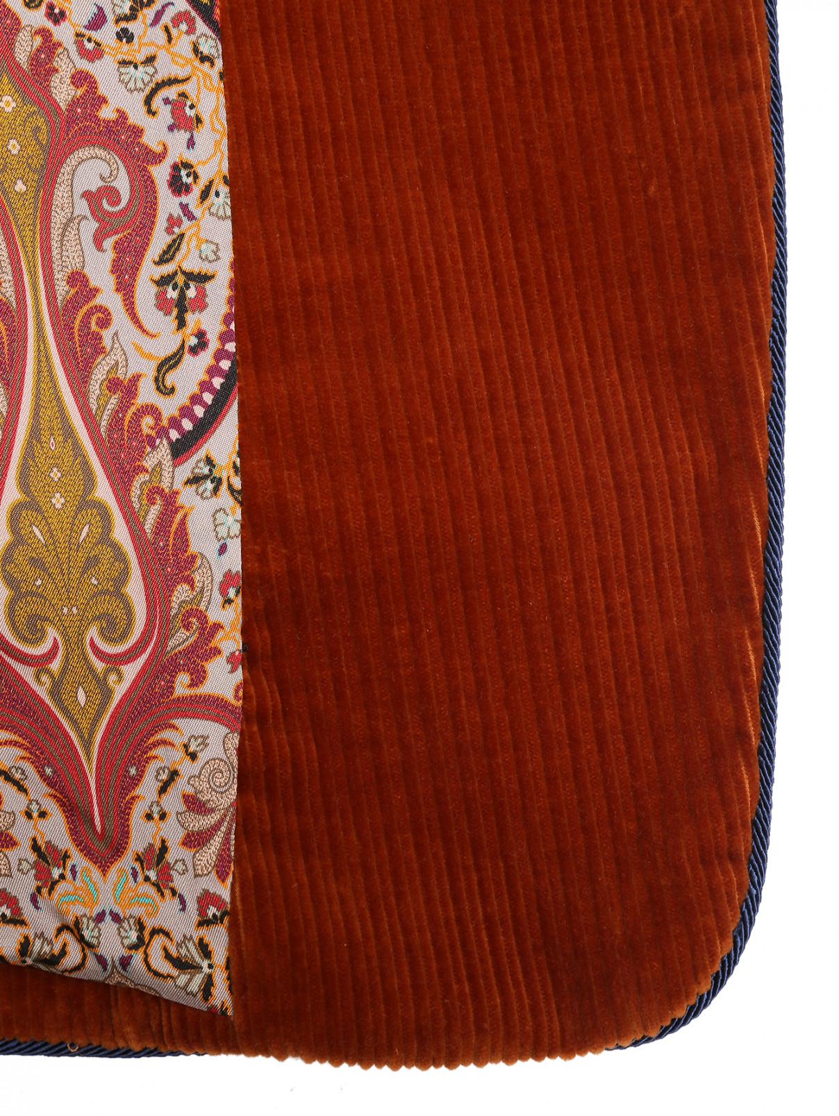 Однобортный жакет из хлопка с карманами Etro  –  Деталь2  – Цвет:  Коричневый
