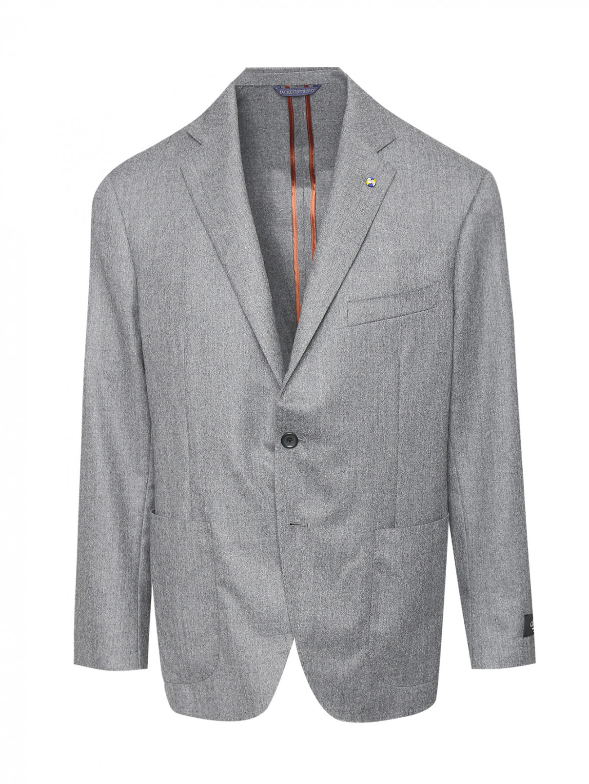 Пиджак из шерсти на пуговицах Belvest  –  Общий вид  – Цвет:  Серый