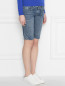 Шорты джинсовые, с декоративной отделкой Alice+Olivia  –  МодельВерхНиз
