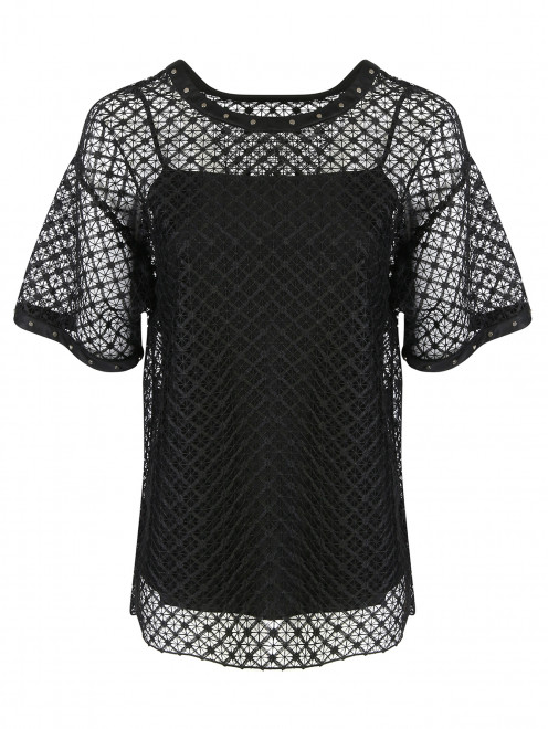 Блуза кружевная с декором Alberta Ferretti - Общий вид