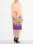 Платье из вискозы и шелка с цветочным узором Etro  –  МодельВерхНиз1