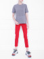 Однотонные брюки из хлопка Love Moschino  –  МодельОбщийВид