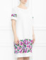 Платье из льна с цветочным узором Marina Rinaldi  –  МодельВерхНиз