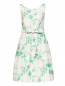 Платье-мини с цветочным узором и поясом P.A.R.O.S.H.  –  Общий вид