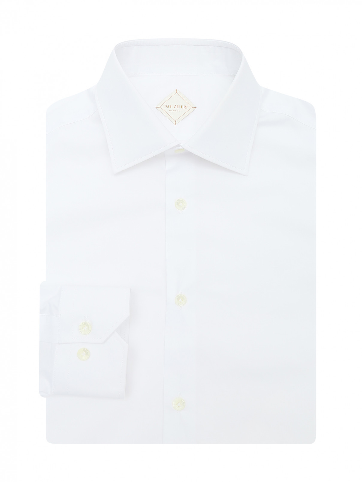 Рубашка из хлопка Pal Zileri  –  Общий вид  – Цвет:  Белый