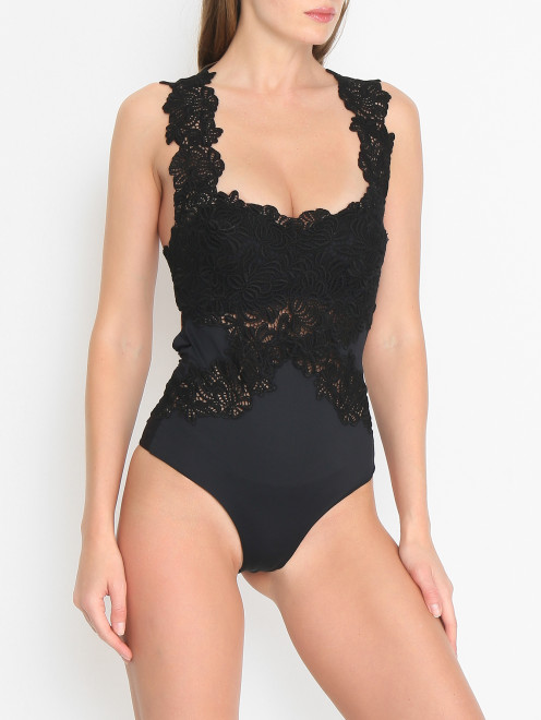 Купальник слитный с вышивкой Ermanno Scervino - МодельОбщийВид