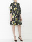 Платье-миди из хлопка с цветочным узором Jean Paul Gaultier  –  Модель Общий вид