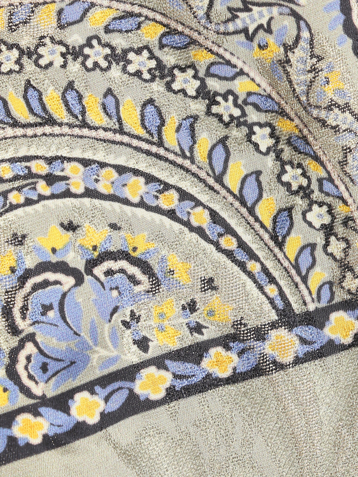 Платье из смешанной вискозы с V-образным вырезом Etro  –  Деталь  – Цвет:  Зеленый