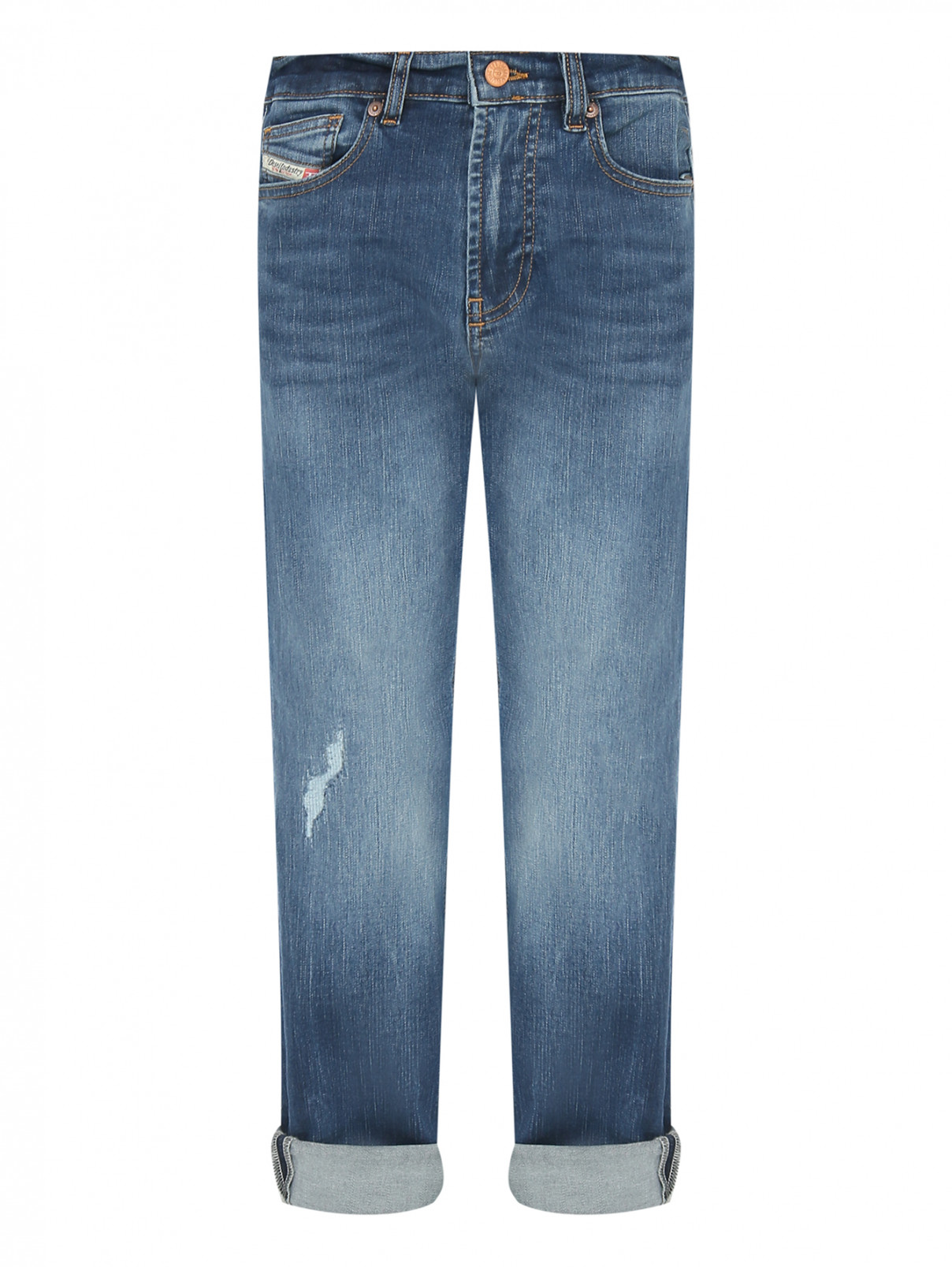 Прямые джинсы с карманами Diesel  –  Общий вид  – Цвет:  Синий
