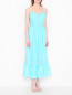 Платье-миди из льна с кружевной отделкой Luisa Spagnoli  –  МодельВерхНиз
