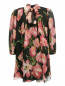 Платье из шелка  цветочным узором Dolce & Gabbana  –  Общий вид