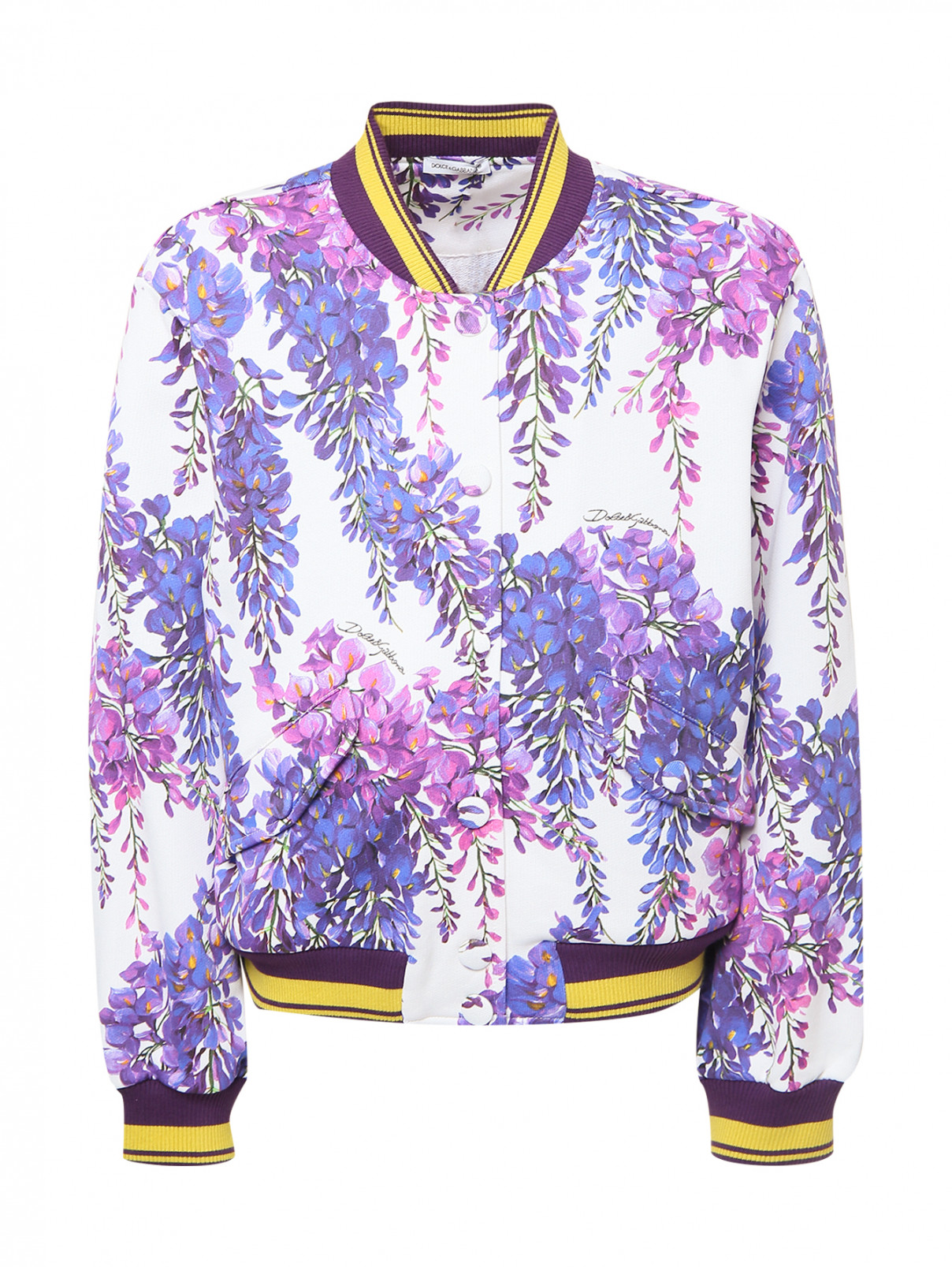 Толстовка на кнопках с узором Dolce & Gabbana  –  Общий вид  – Цвет:  Узор