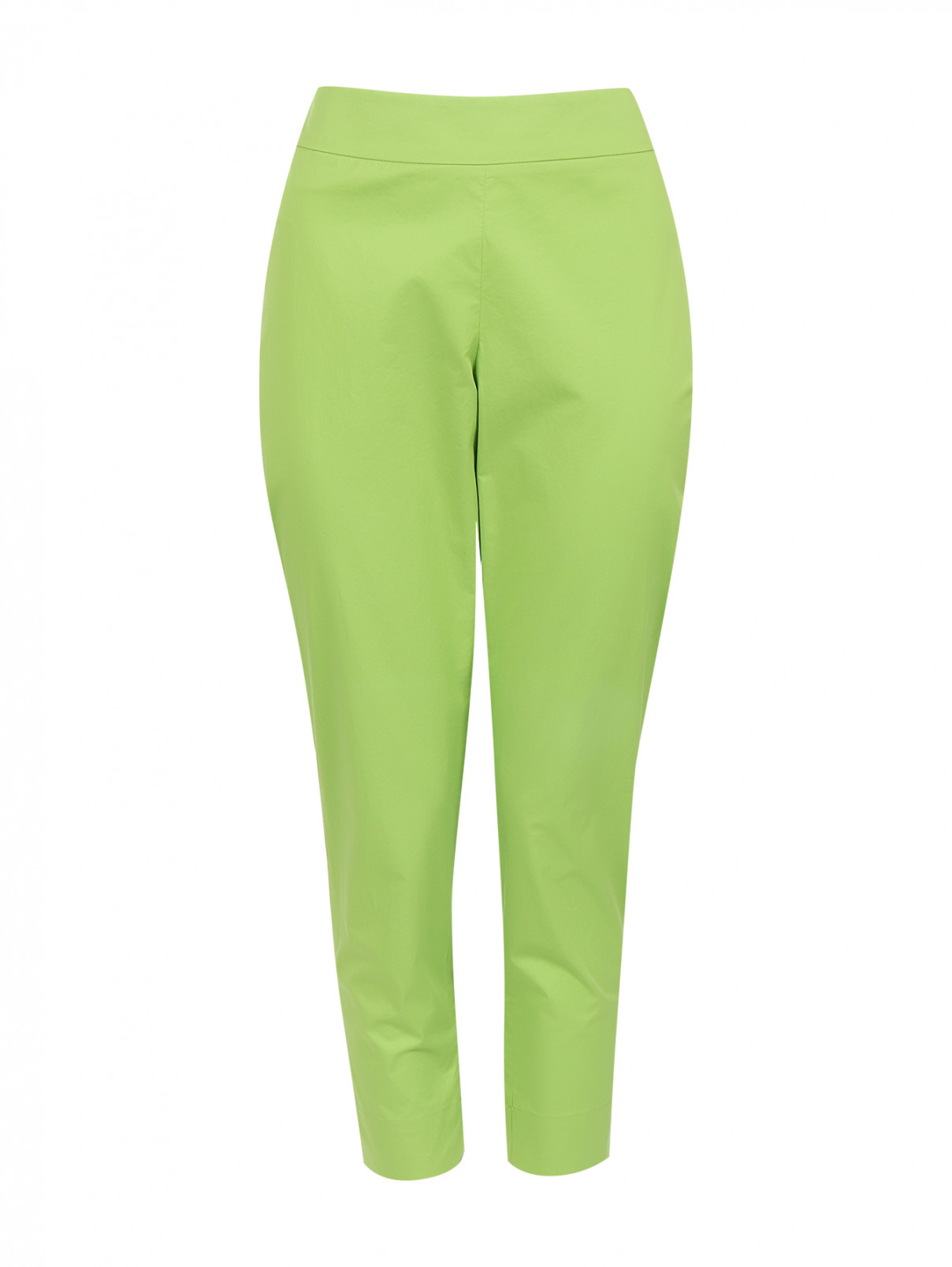 Укороченные брюки из хлопка Devernois  –  Общий вид  – Цвет:  Зеленый