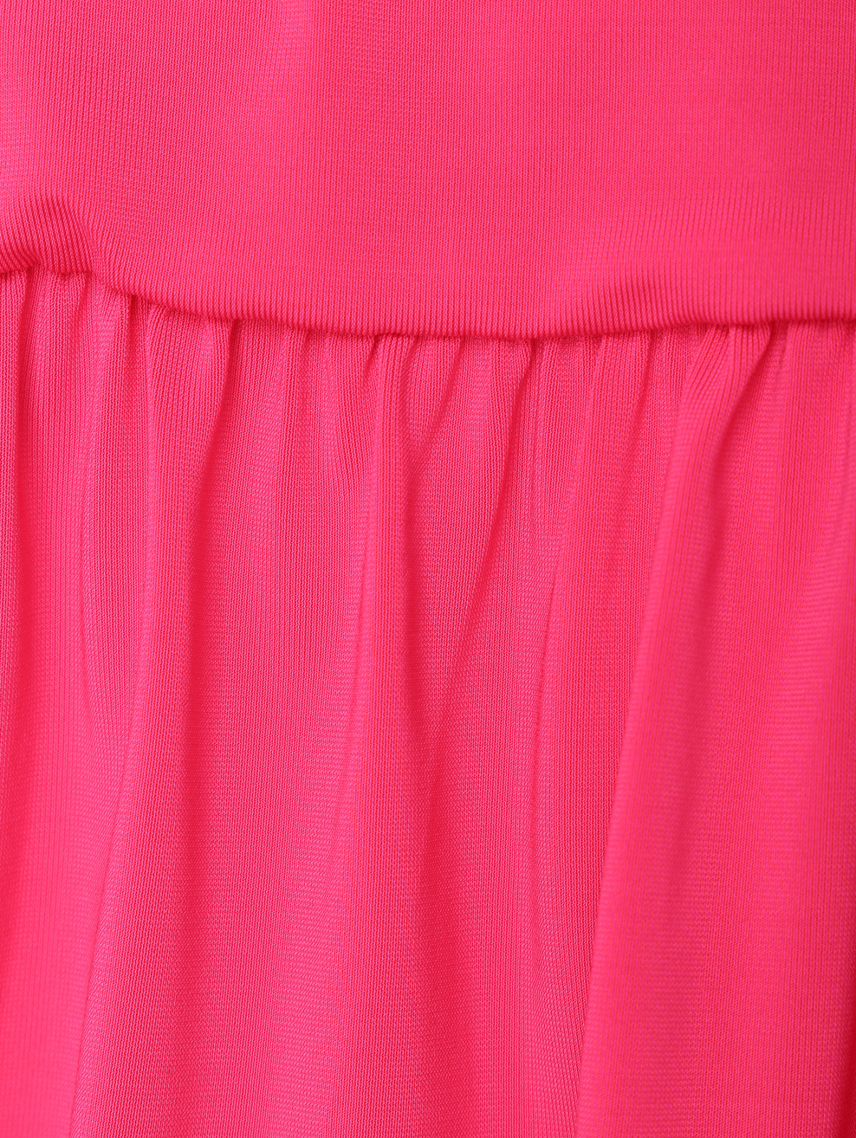 Платье-миди из вискозы со сборками Max Mara  –  Деталь1  – Цвет:  Розовый