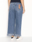Укороченные джинсы с бахромой Marina Rinaldi  –  МодельВерхНиз1
