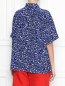 Блуза из шелка с узором и короткими рукавами Marni  –  МодельВерхНиз1