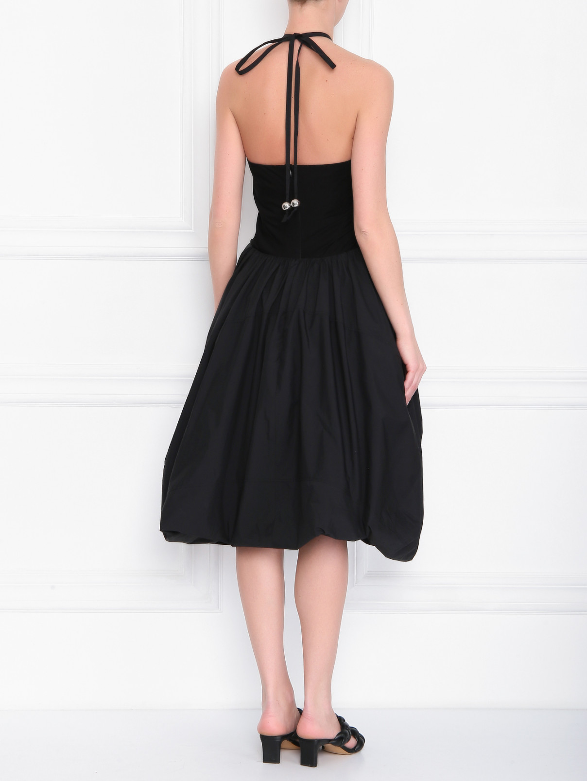 Платье из вискозы на молнии J.W. Anderson  –  МодельВерхНиз1  – Цвет:  Черный