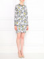 Платье из шелка с цветочным узором с боковыми карманами Sportmax Code  –  Модель Общий вид