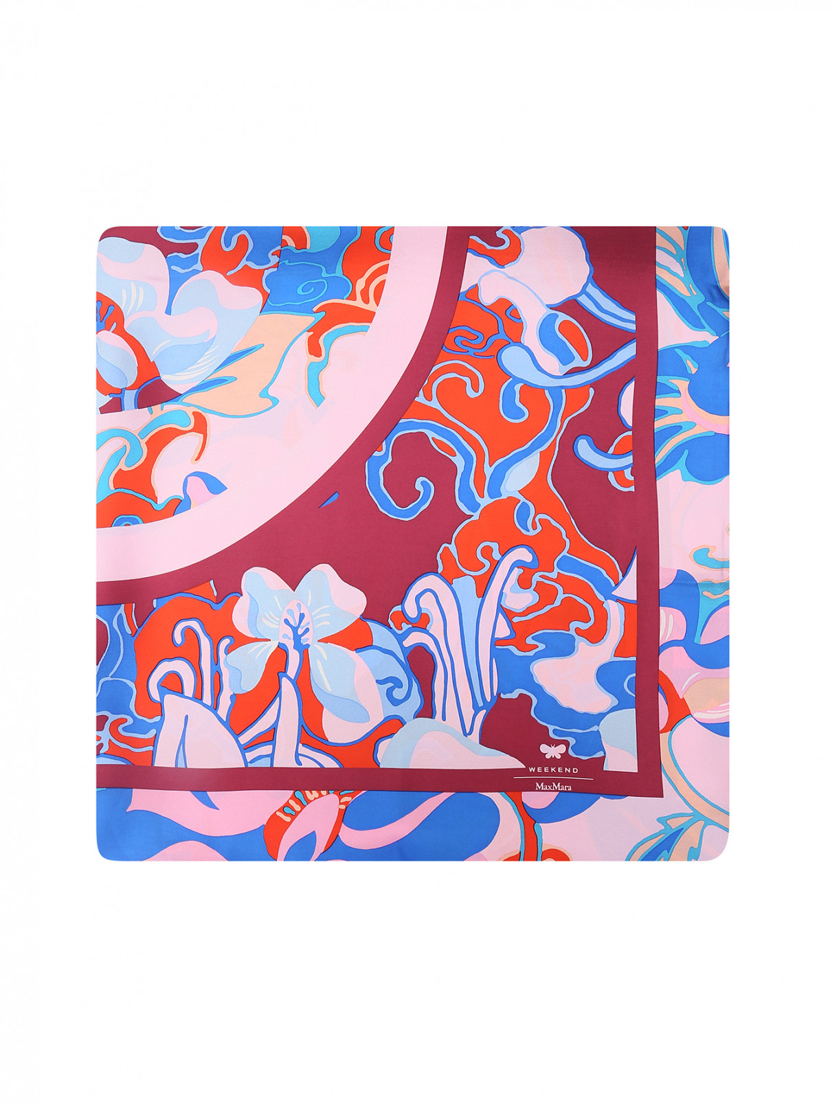 Шелковый платок с узором Weekend Max Mara  –  Общий вид  – Цвет:  Мультиколор