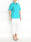 Блуза из льна с коротким рукавом Marina Sport  –  Модель Общий вид
