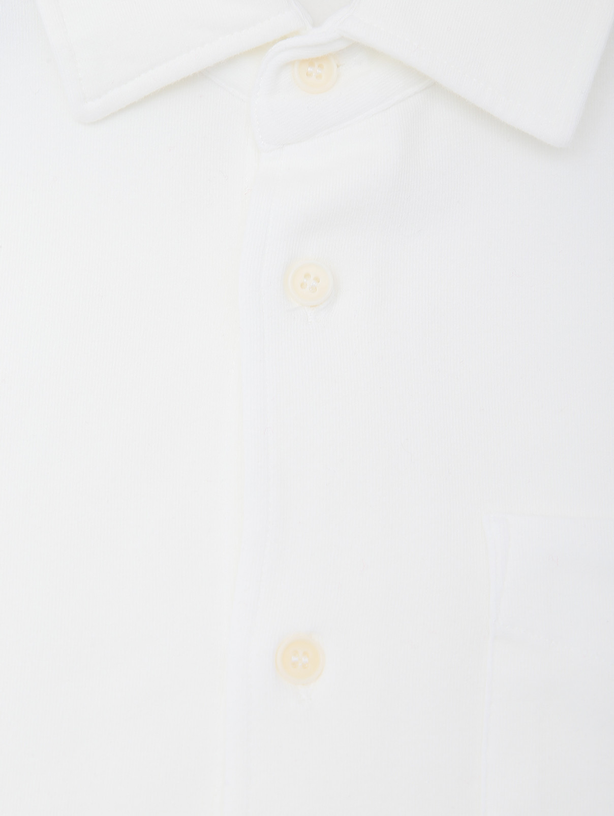 Рубашка из хлопка с карманом Aspesi  –  Деталь  – Цвет:  Белый