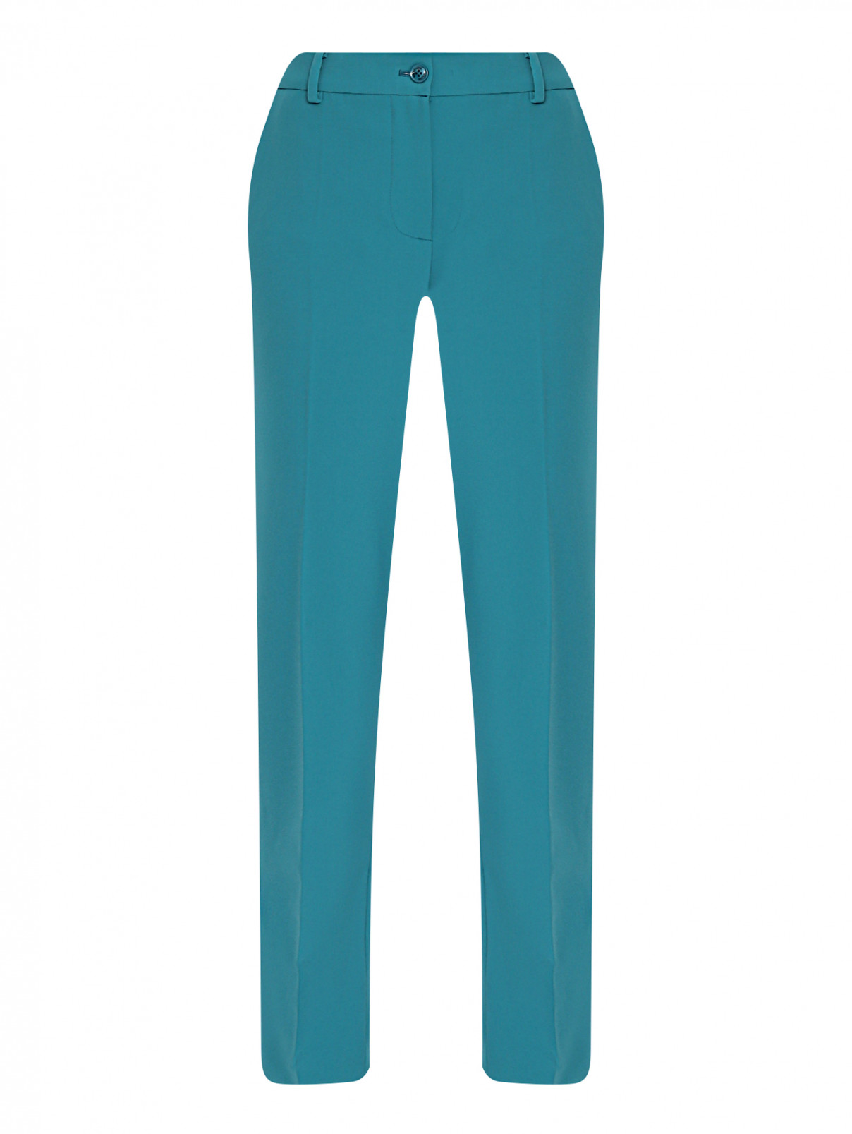 Укороченные брюки зауженного кроя Moschino Boutique  –  Общий вид  – Цвет:  Синий