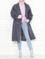Двубортное пальто из шерсти Alberta Ferretti  –  МодельОбщийВид