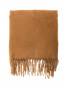 Однотонный шарф из кашемира с бахромой Begg x Co  –  Общий вид