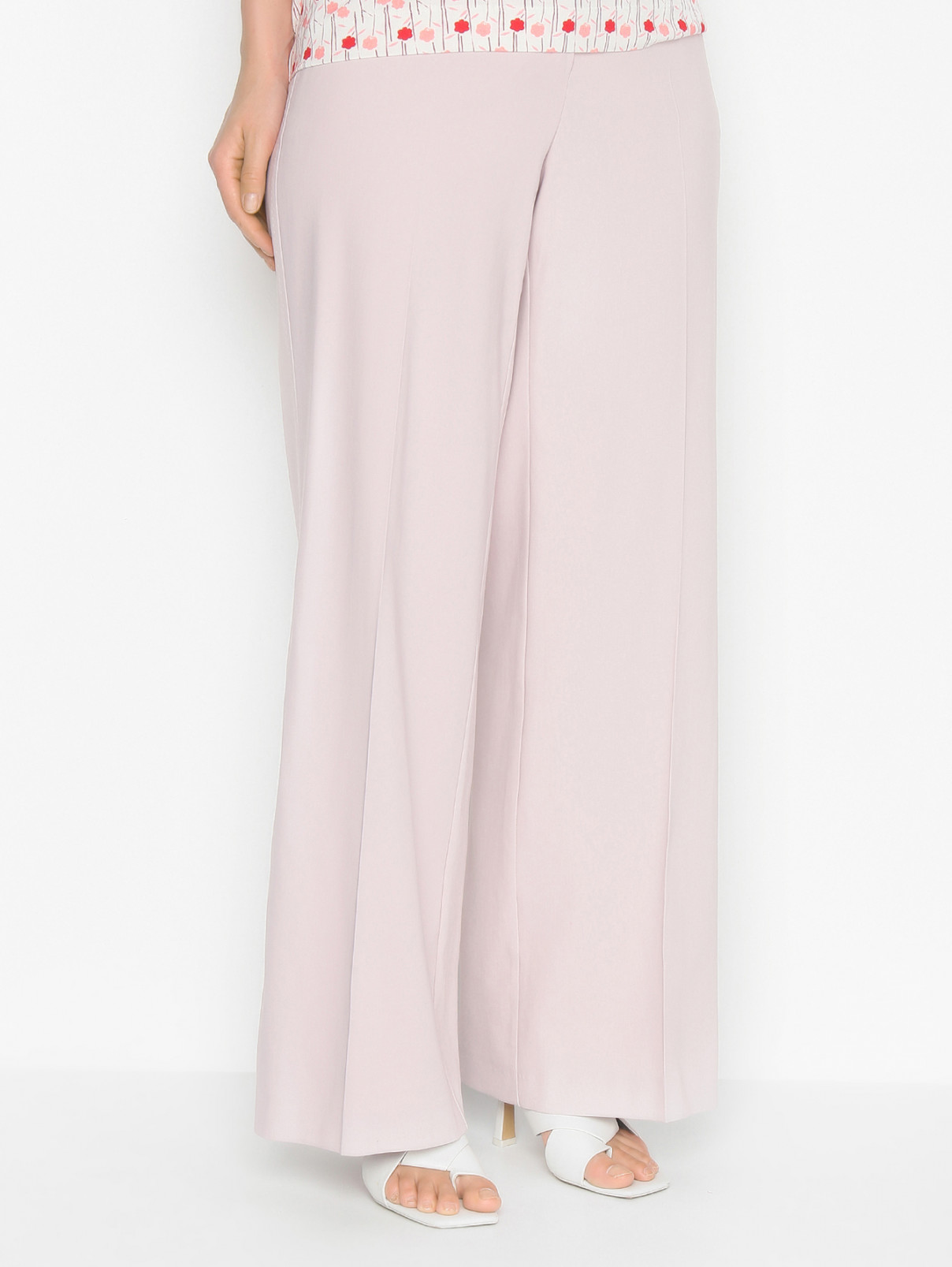 Широкие однотонные брюки Marina Rinaldi  –  МодельВерхНиз  – Цвет:  Розовый