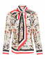 Блуза из шелка с узором Burberry  –  Общий вид