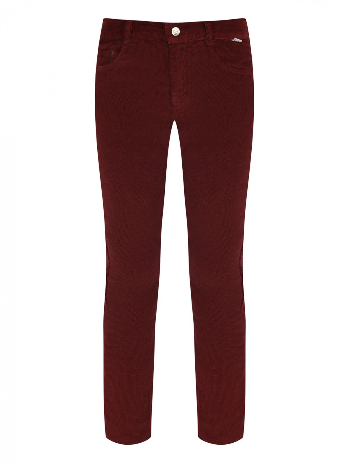 Однотонные вельветовые брюки Il Gufo  –  Общий вид  – Цвет:  Красный