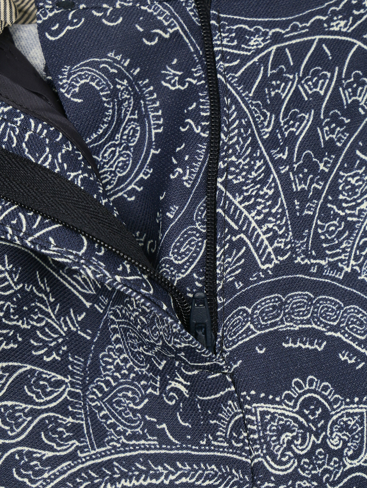Зауженные брюки из вискозы и шерсти Etro  –  Деталь1  – Цвет:  Синий