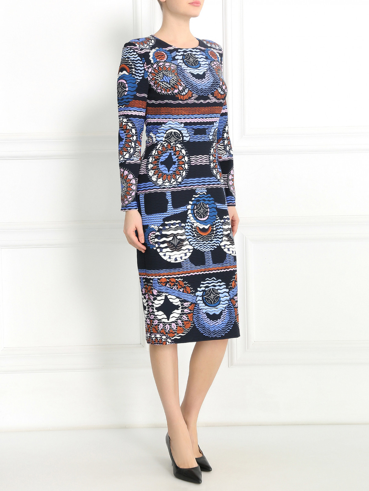 Платье-футляр с узором Peter Pilotto  –  Модель Общий вид  – Цвет:  Мультиколор